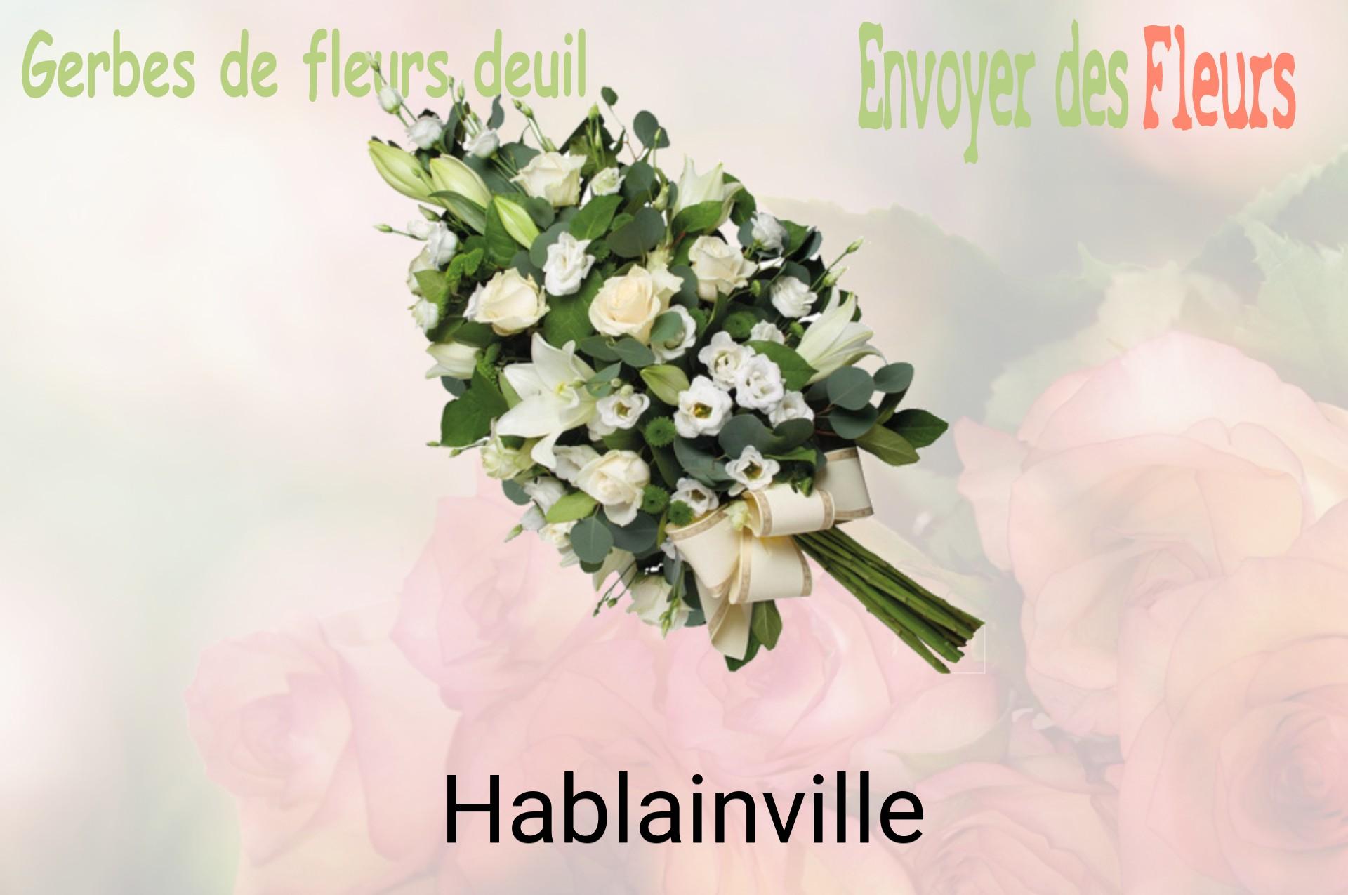Gerbe de fleurs de deuil livrée à Hablainville